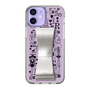 Slim Protection Case - STAND & RING RIBBON Silver［ Rune Naito - RUNE Girl Retro & Modern - Purple ］