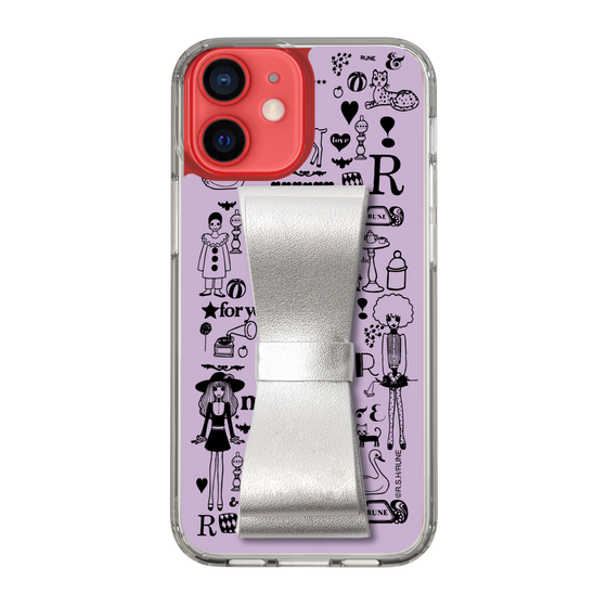 Slim Protection Case - STAND & RING RIBBON Silver［ Rune Naito - RUNE Girl Retro & Modern - Purple ］