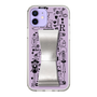 Slim Protection Case - STAND & RING RIBBON Silver［ Rune Naito - RUNE Girl Retro & Modern - Purple ］