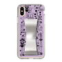 Slim Protection Case - STAND & RING RIBBON Silver［ Rune Naito - RUNE Girl Retro & Modern - Purple ］