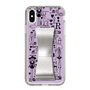 Slim Protection Case - STAND & RING RIBBON Silver［ Rune Naito - RUNE Girl Retro & Modern - Purple ］