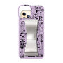Slim Protection Case - STAND & RING RIBBON Silver［ Rune Naito - RUNE Girl Retro & Modern - Purple ］