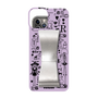 Slim Protection Case - STAND & RING RIBBON Silver［ Rune Naito - RUNE Girl Retro & Modern - Purple ］