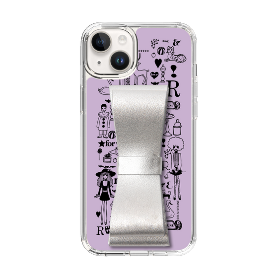 Slim Protection Case - STAND & RING RIBBON Silver［ Rune Naito - RUNE Girl Retro & Modern - Purple ］