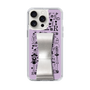 Slim Protection Case - STAND & RING RIBBON Silver［ Rune Naito - RUNE Girl Retro & Modern - Purple ］