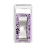 Slim Protection Case - STAND & RING RIBBON Silver［ Rune Naito - RUNE Girl Retro & Modern - Purple ］