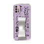 Slim Protection Case - STAND & RING RIBBON Silver［ Rune Naito - RUNE Girl Retro & Modern - Purple ］
