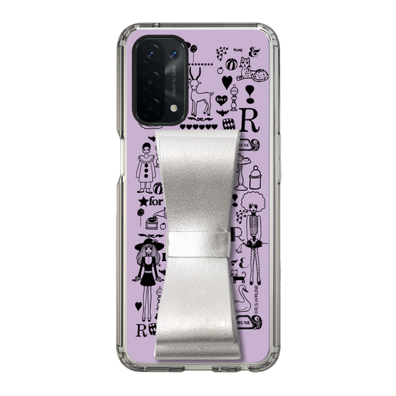 Slim Protection Case - STAND & RING RIBBON Silver［ Rune Naito - RUNE Girl Retro & Modern - Purple ］