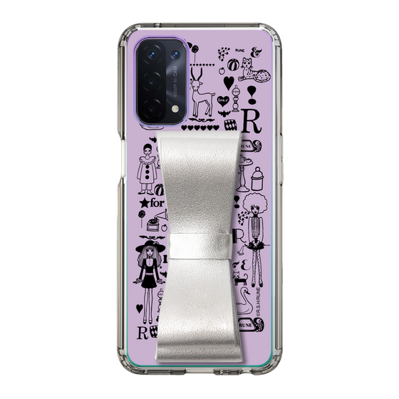 Slim Protection Case - STAND & RING RIBBON Silver［ Rune Naito - RUNE Girl Retro & Modern - Purple ］