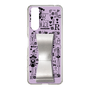 Slim Protection Case - STAND & RING RIBBON Silver［ Rune Naito - RUNE Girl Retro & Modern - Purple ］