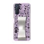 Slim Protection Case - STAND & RING RIBBON Silver［ Rune Naito - RUNE Girl Retro & Modern - Purple ］