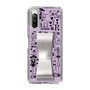 Slim Protection Case - STAND & RING RIBBON Silver［ Rune Naito - RUNE Girl Retro & Modern - Purple ］