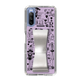 Slim Protection Case - STAND & RING RIBBON Silver［ Rune Naito - RUNE Girl Retro & Modern - Purple ］