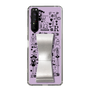Slim Protection Case - STAND & RING RIBBON Silver［ Rune Naito - RUNE Girl Retro & Modern - Purple ］