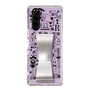 Slim Protection Case - STAND & RING RIBBON Silver［ Rune Naito - RUNE Girl Retro & Modern - Purple ］