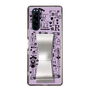 Slim Protection Case - STAND & RING RIBBON Silver［ Rune Naito - RUNE Girl Retro & Modern - Purple ］