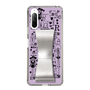 Slim Protection Case - STAND & RING RIBBON Silver［ Rune Naito - RUNE Girl Retro & Modern - Purple ］