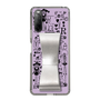 Slim Protection Case - STAND & RING RIBBON Silver［ Rune Naito - RUNE Girl Retro & Modern - Purple ］