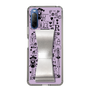 Slim Protection Case - STAND & RING RIBBON Silver［ Rune Naito - RUNE Girl Retro & Modern - Purple ］