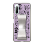 Slim Protection Case - STAND & RING RIBBON Silver［ Rune Naito - RUNE Girl Retro & Modern - Purple ］