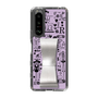 Slim Protection Case - STAND & RING RIBBON Silver［ Rune Naito - RUNE Girl Retro & Modern - Purple ］