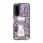 Slim Protection Case - STAND & RING RIBBON Silver［ Rune Naito - RUNE Girl Retro & Modern - Purple ］