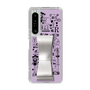 Slim Protection Case - STAND & RING RIBBON Silver［ Rune Naito - RUNE Girl Retro & Modern - Purple ］