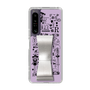 Slim Protection Case - STAND & RING RIBBON Silver［ Rune Naito - RUNE Girl Retro & Modern - Purple ］