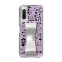 Slim Protection Case - STAND & RING RIBBON Silver［ Rune Naito - RUNE Girl Retro & Modern - Purple ］
