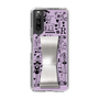 Slim Protection Case - STAND & RING RIBBON Silver［ Rune Naito - RUNE Girl Retro & Modern - Purple ］