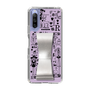 Slim Protection Case - STAND & RING RIBBON Silver［ Rune Naito - RUNE Girl Retro & Modern - Purple ］