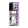Slim Protection Case - STAND & RING RIBBON Silver［ Rune Naito - RUNE Girl Retro & Modern - Purple ］
