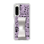 Slim Protection Case - STAND & RING RIBBON Silver［ Rune Naito - RUNE Girl Retro & Modern - Purple ］