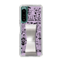 Slim Protection Case - STAND & RING RIBBON Silver［ Rune Naito - RUNE Girl Retro & Modern - Purple ］