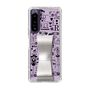 Slim Protection Case - STAND & RING RIBBON Silver［ Rune Naito - RUNE Girl Retro & Modern - Purple ］