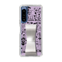Slim Protection Case - STAND & RING RIBBON Silver［ Rune Naito - RUNE Girl Retro & Modern - Purple ］