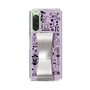 Slim Protection Case - STAND & RING RIBBON Silver［ Rune Naito - RUNE Girl Retro & Modern - Purple ］