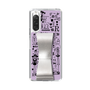 Slim Protection Case - STAND & RING RIBBON Silver［ Rune Naito - RUNE Girl Retro & Modern - Purple ］