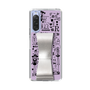 Slim Protection Case - STAND & RING RIBBON Silver［ Rune Naito - RUNE Girl Retro & Modern - Purple ］