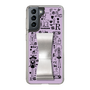 Slim Protection Case - STAND & RING RIBBON Silver［ Rune Naito - RUNE Girl Retro & Modern - Purple ］