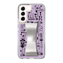 Slim Protection Case - STAND & RING RIBBON Silver［ Rune Naito - RUNE Girl Retro & Modern - Purple ］
