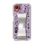 Slim Protection Case - STAND & RING RIBBON Silver［ Rune Naito - RUNE Girl Retro & Modern - Purple ］