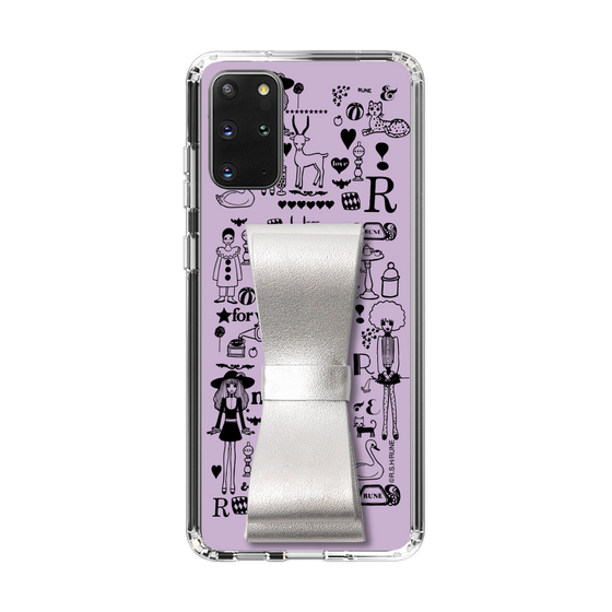 Slim Protection Case - STAND & RING RIBBON Silver［ Rune Naito - RUNE Girl Retro & Modern - Purple ］