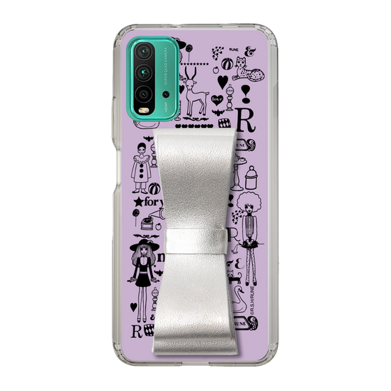 Slim Protection Case - STAND & RING RIBBON Silver［ Rune Naito - RUNE Girl Retro & Modern - Purple ］