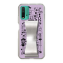 Slim Protection Case - STAND & RING RIBBON Silver［ Rune Naito - RUNE Girl Retro & Modern - Purple ］