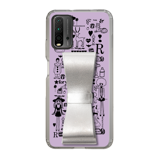 Slim Protection Case - STAND & RING RIBBON Silver［ Rune Naito - RUNE Girl Retro & Modern - Purple ］