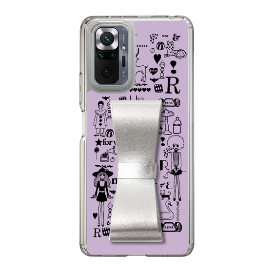 Slim Protection Case - STAND & RING RIBBON Silver［ Rune Naito - RUNE Girl Retro & Modern - Purple ］
