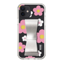 Slim Protection Case - STAND & RING RIBBON Silver［ Rune Naito - RUNE Flower - Pink ］