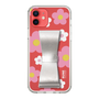 Slim Protection Case - STAND & RING RIBBON Silver［ Rune Naito - RUNE Flower - Pink ］