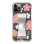 Slim Protection Case - STAND & RING RIBBON Silver［ Rune Naito - RUNE Flower - Pink ］